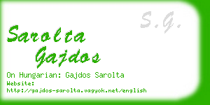 sarolta gajdos business card